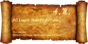 Allaga Manfréda névjegykártya